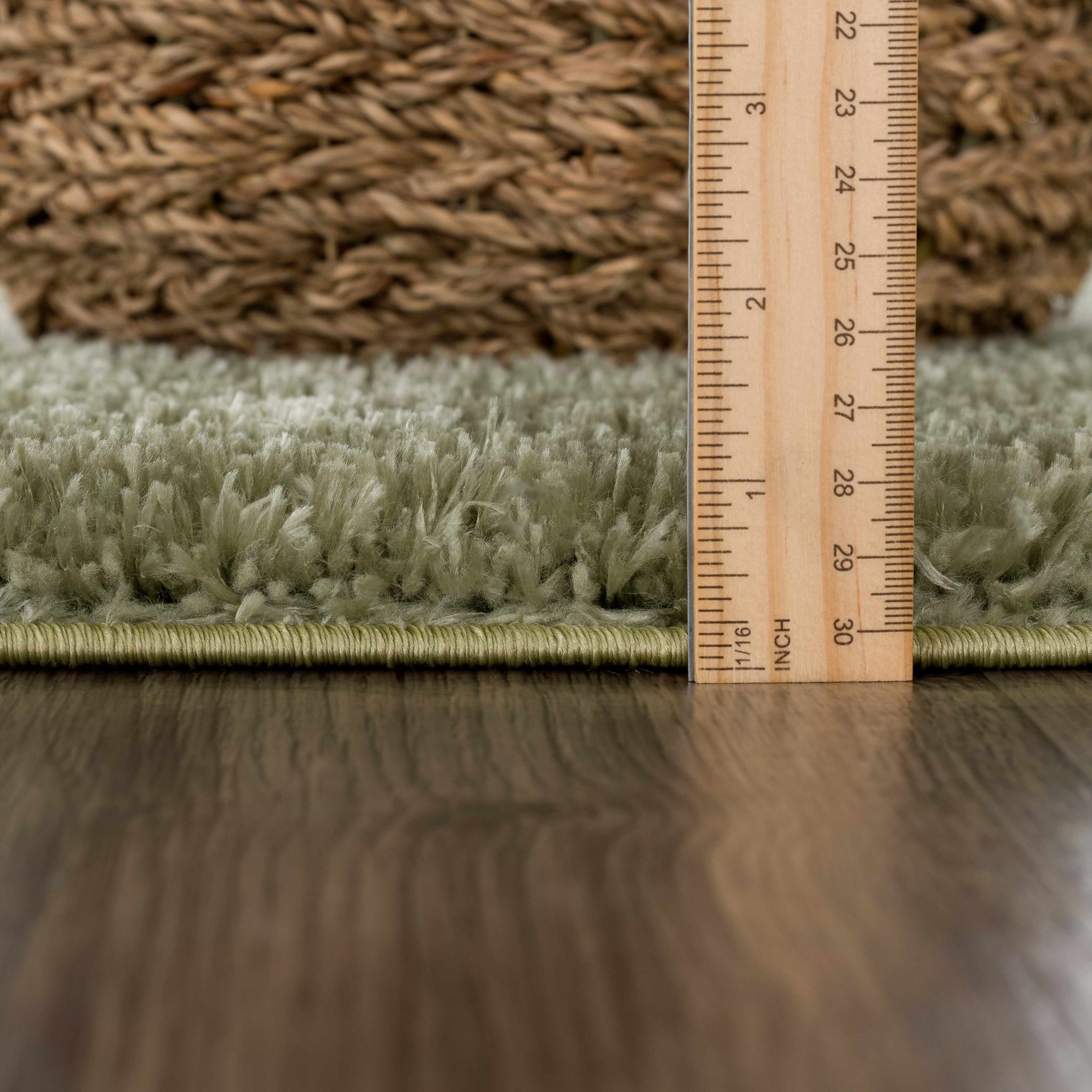 Heavenly Solid Green Plush Rug - Clearance - Image 9