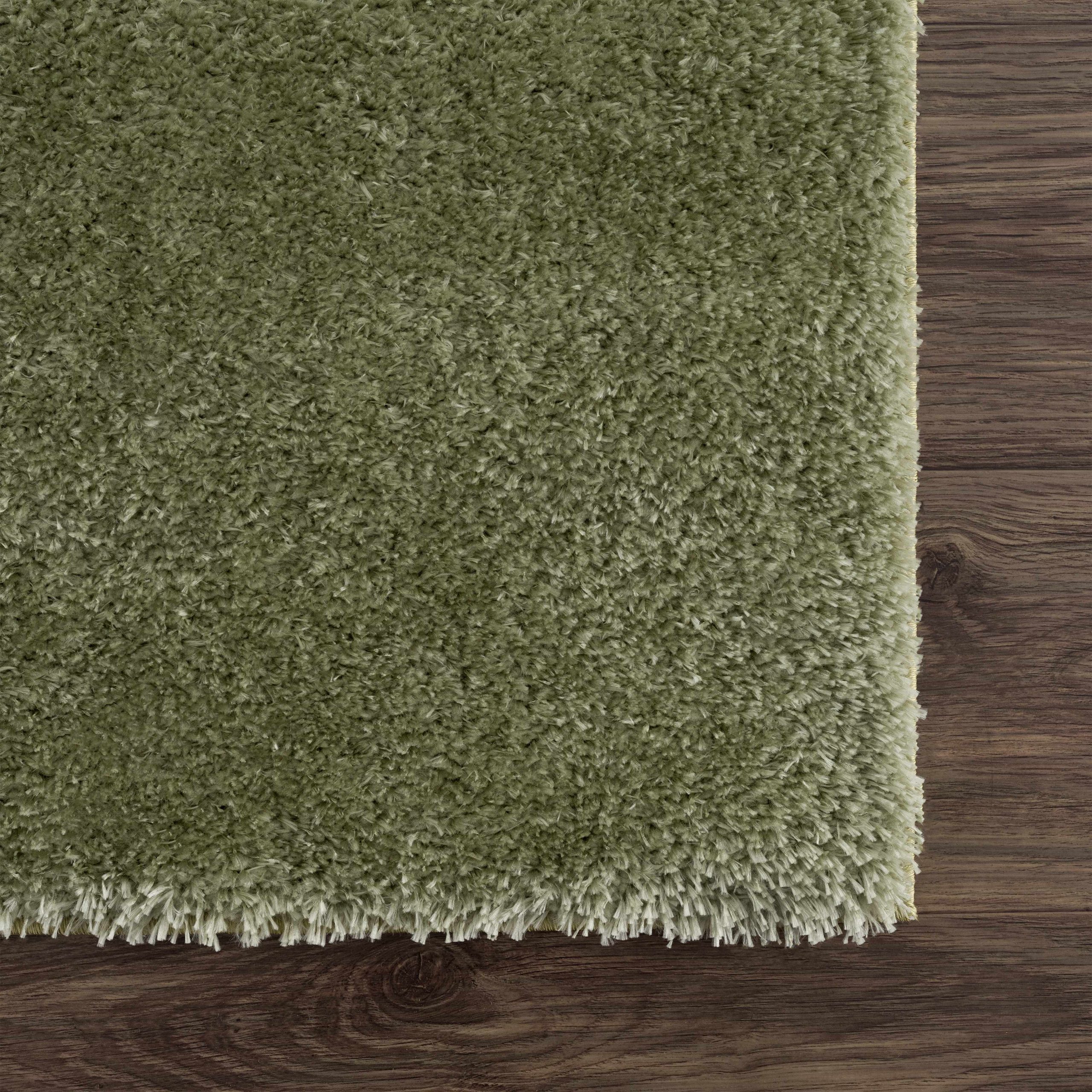 Heavenly Solid Green Plush Rug - Clearance - Image 8