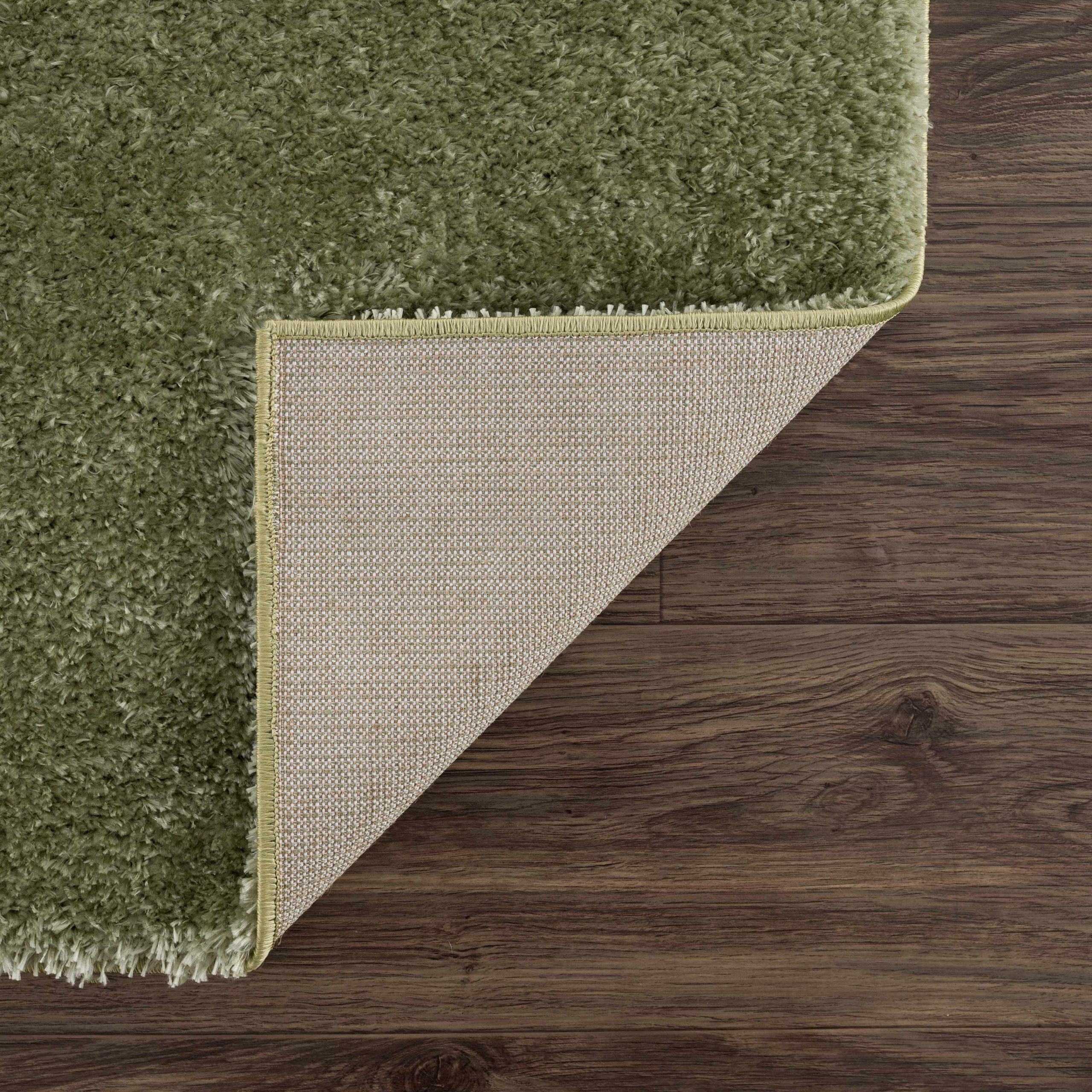 Heavenly Solid Green Plush Rug - Clearance - Image 4