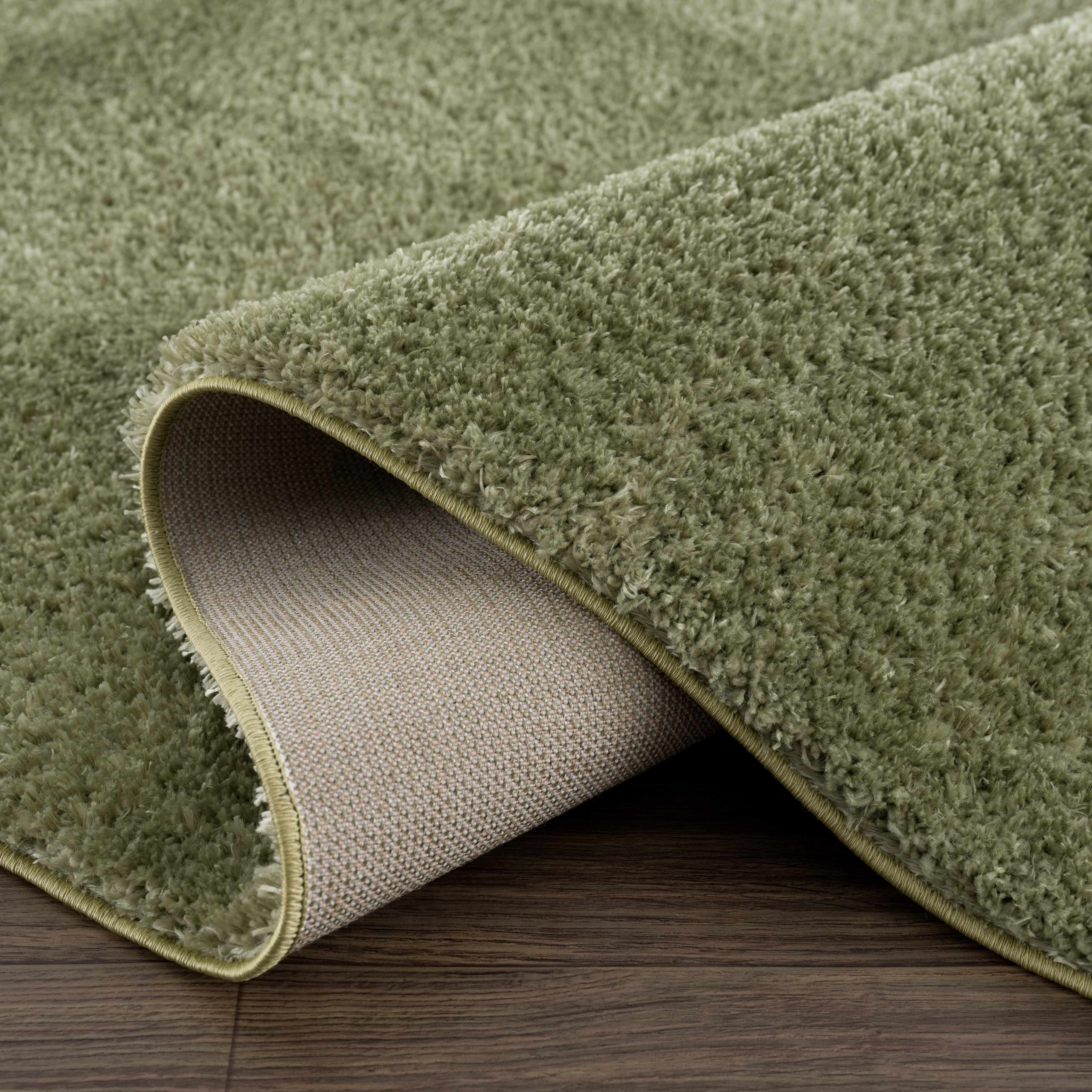 Heavenly Solid Green Plush Rug - Clearance - Image 6