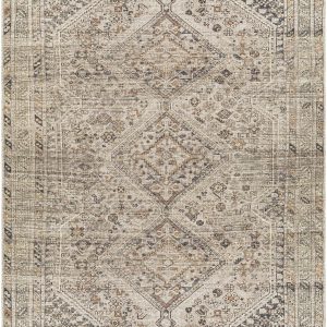 Barny Beige Flat Pile Washable Rug