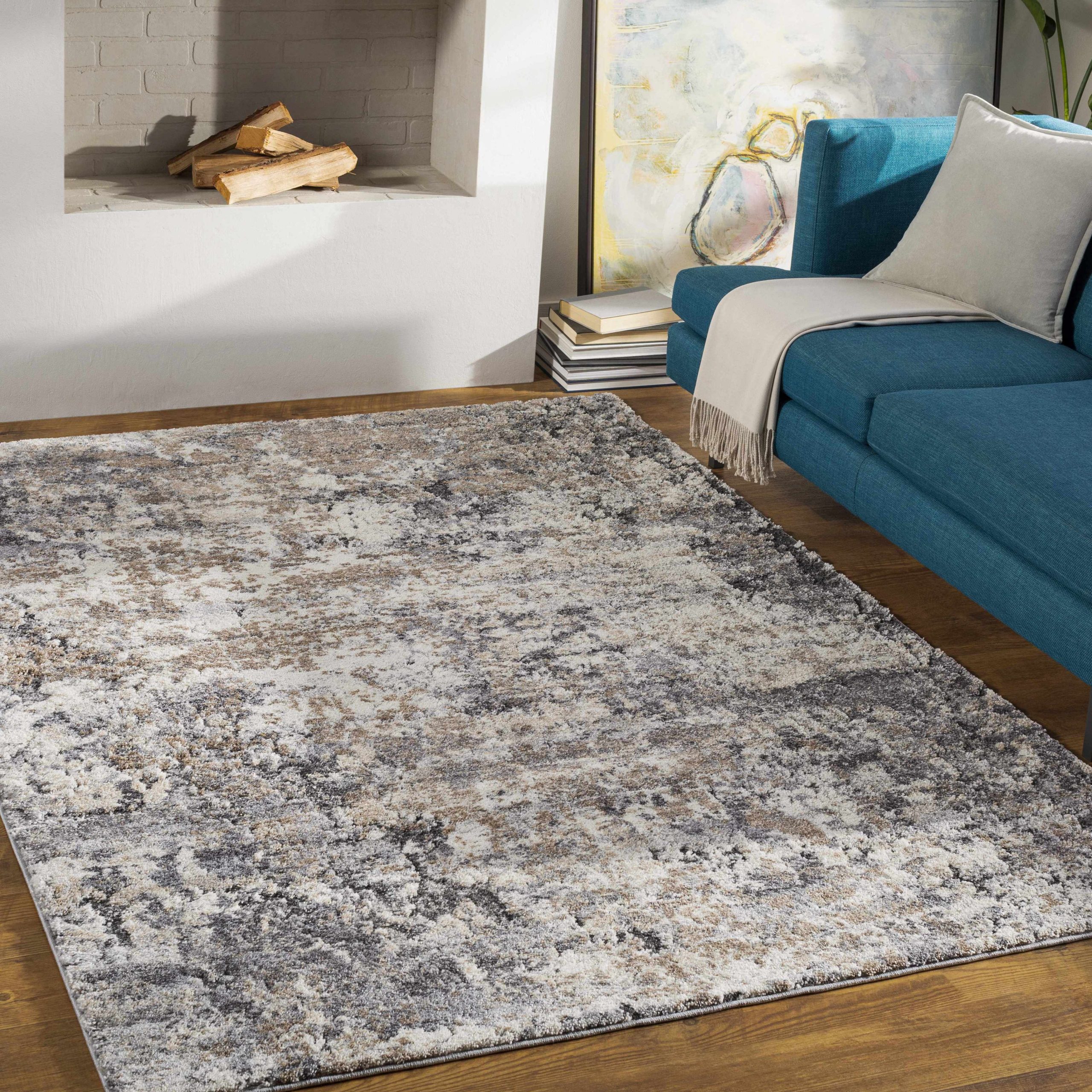 Satsop Rock Pattern Thick Rug - Image 2