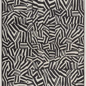Avian Black Wool Area Rug