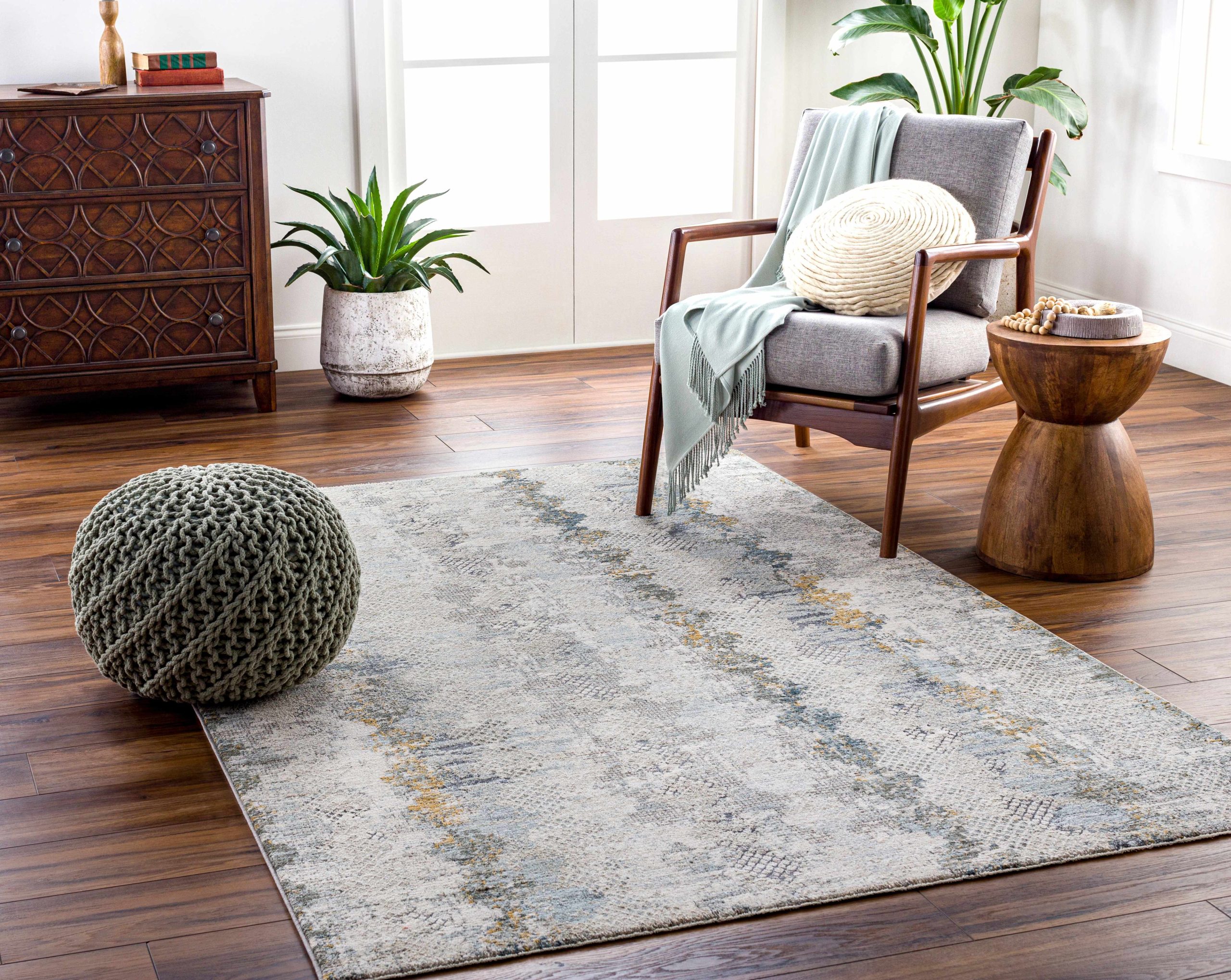 Lalo Textured Rug with Fringes - Image 2