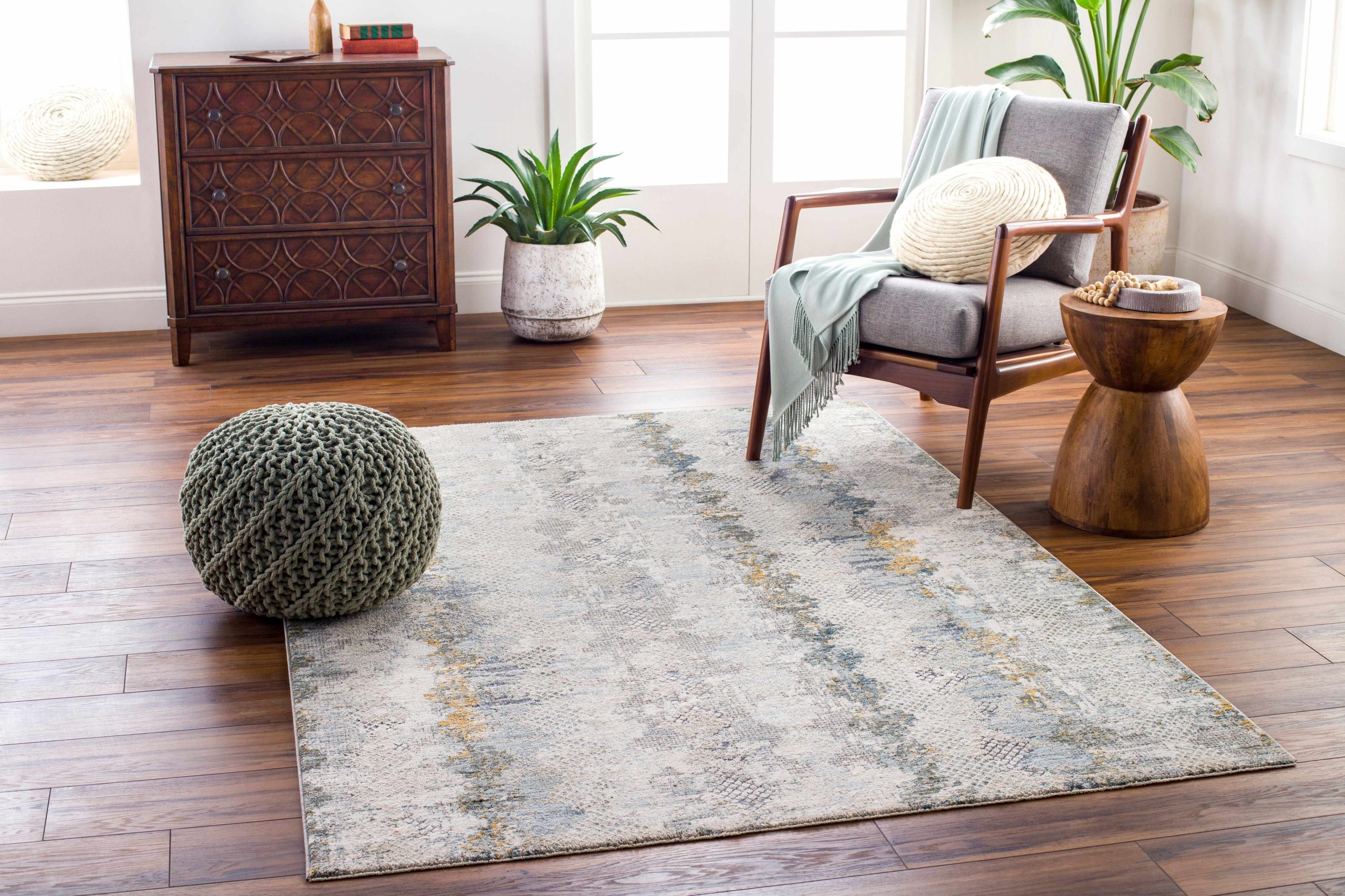 Lalo Textured Rug with Fringes - Image 7
