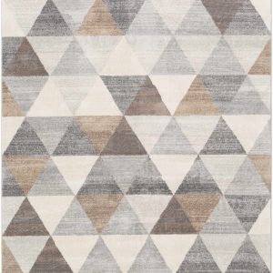 Sells Gray&Brown Triangles Area Carpet