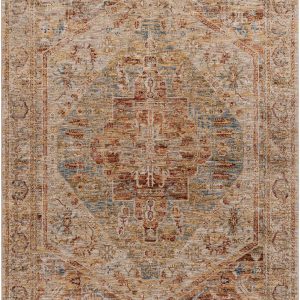 Alois Rust Rich Textured Traditional Rug