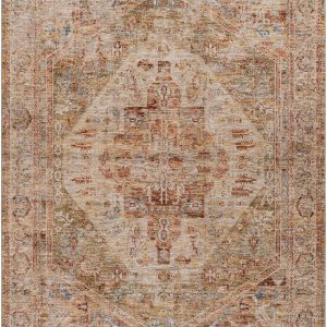 Alois Tan Rich Textured Traditional Rug