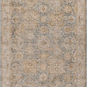Ange Cream & Blue Rich Textured Rug