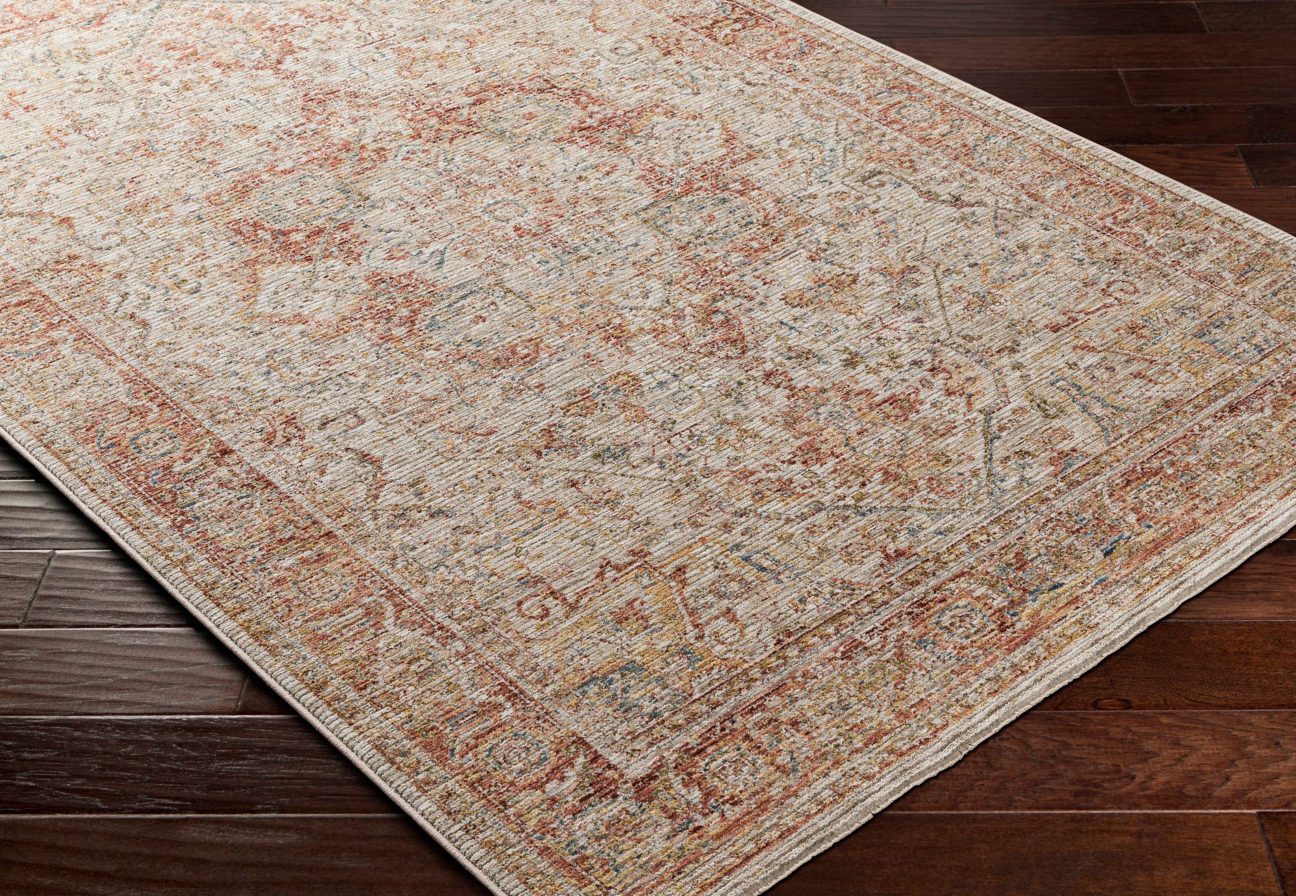 Cress Rust Rich Textured Traditional Rug - Image 9