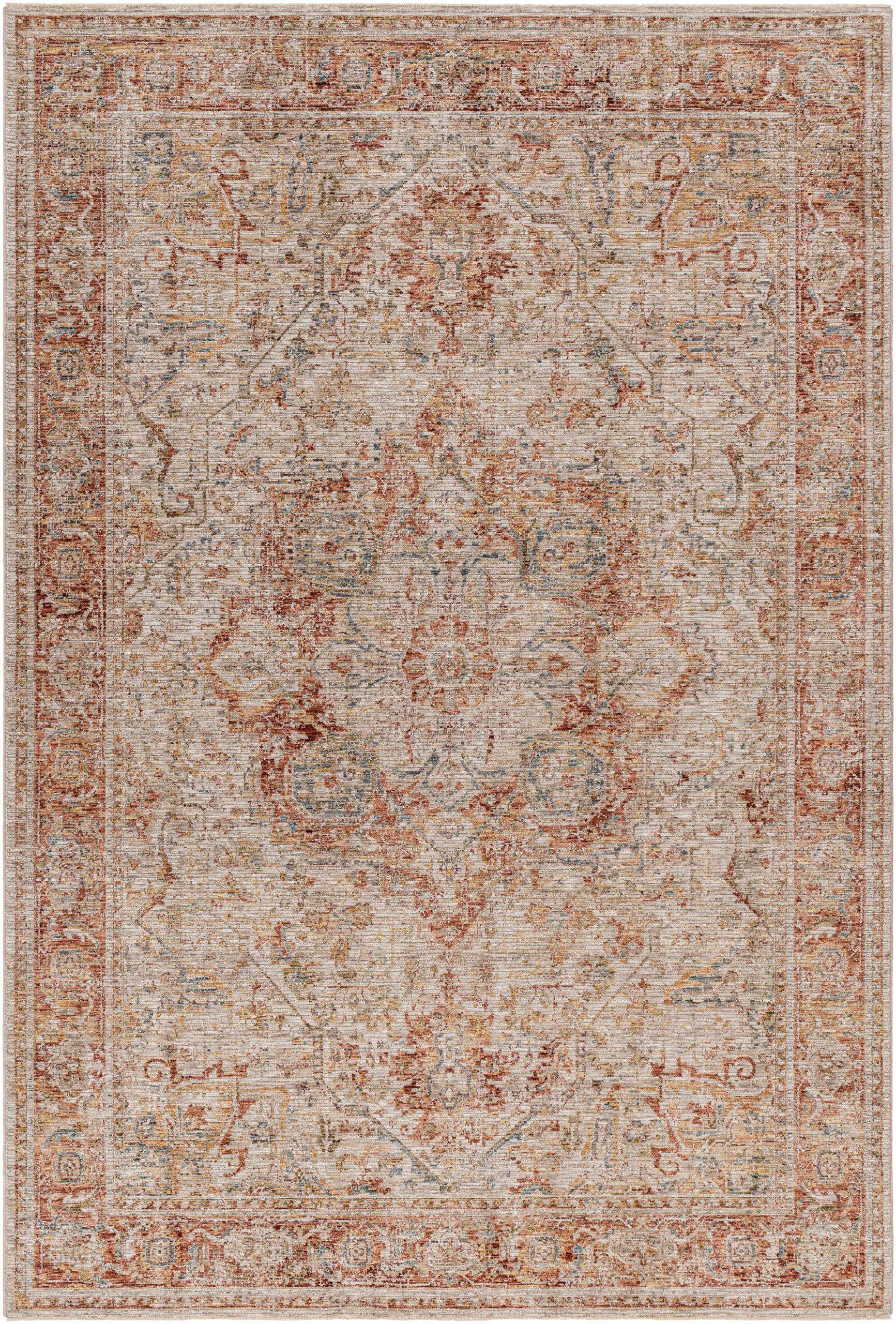 Cress Rust Rich Textured Traditional Rug - Image 3