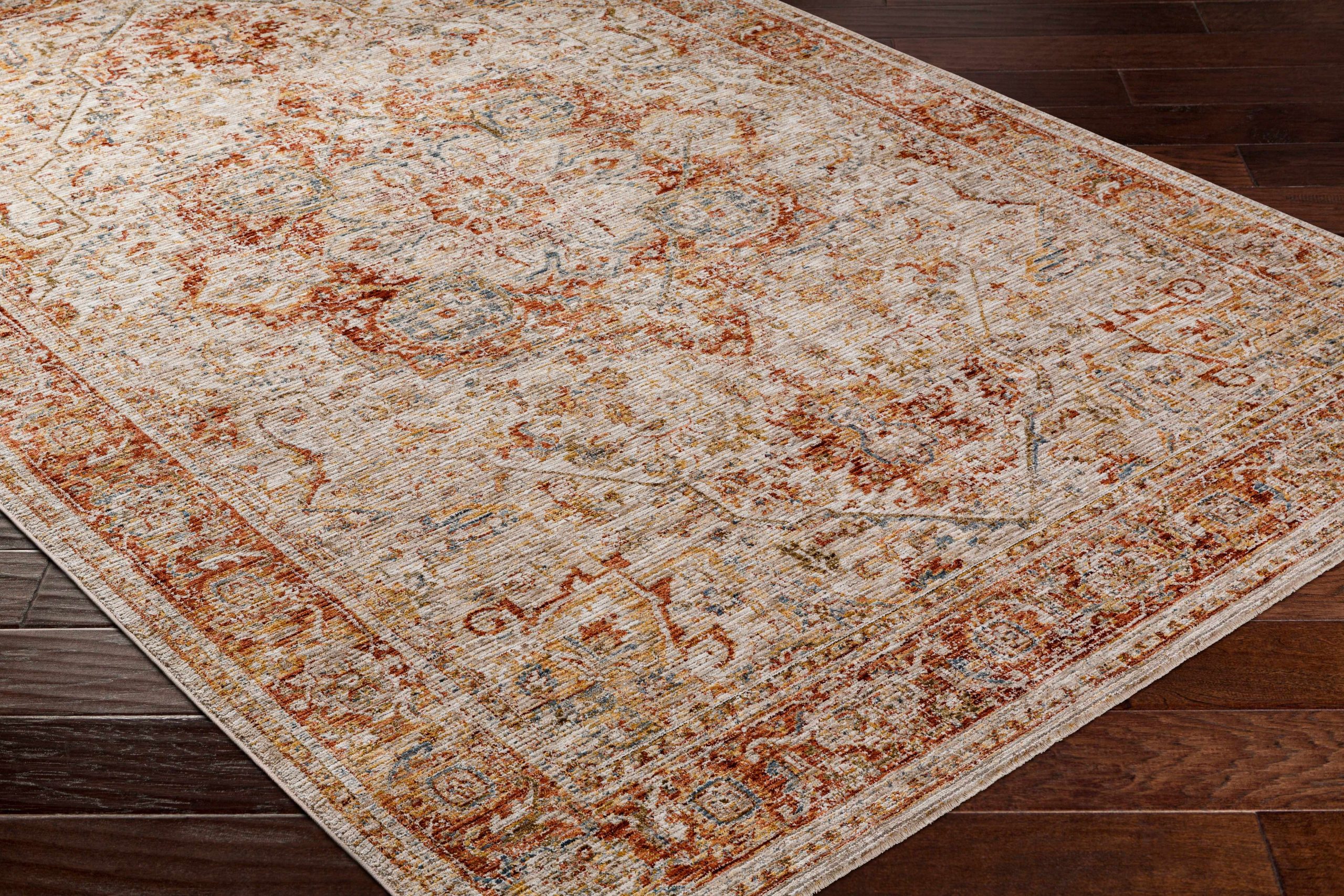 Cress Rust Rich Textured Traditional Rug - Image 5