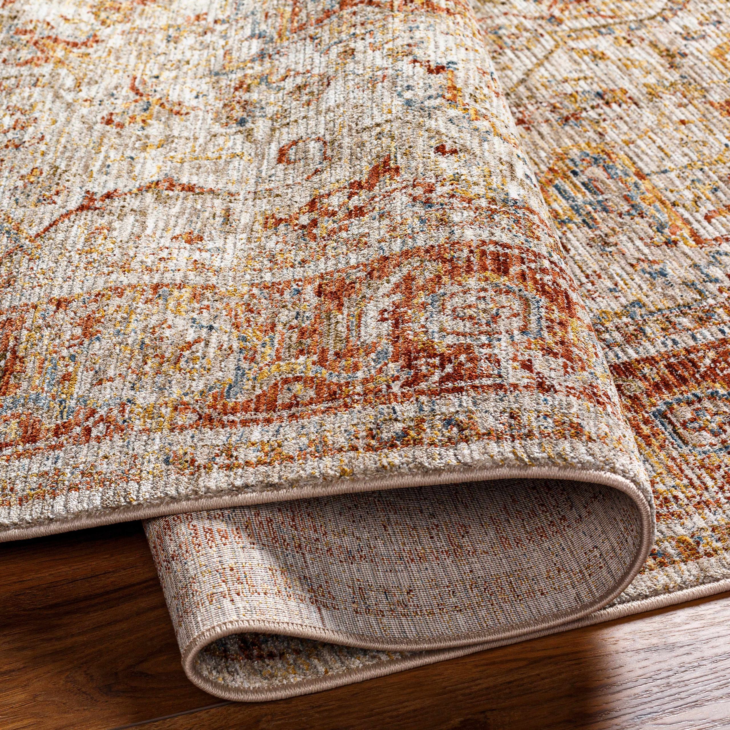 Cress Rust Rich Textured Traditional Rug - Image 8