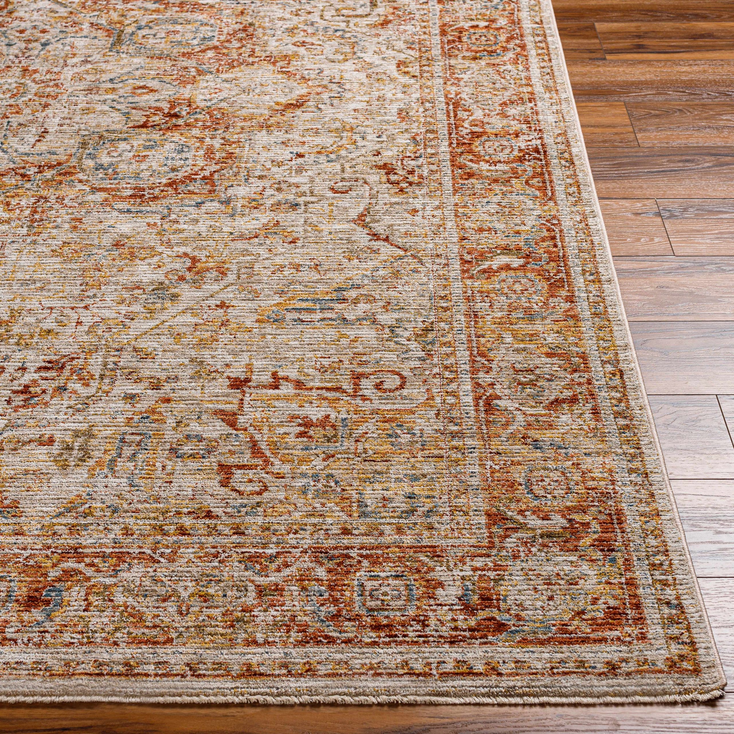 Cress Rust Rich Textured Traditional Rug - Image 4
