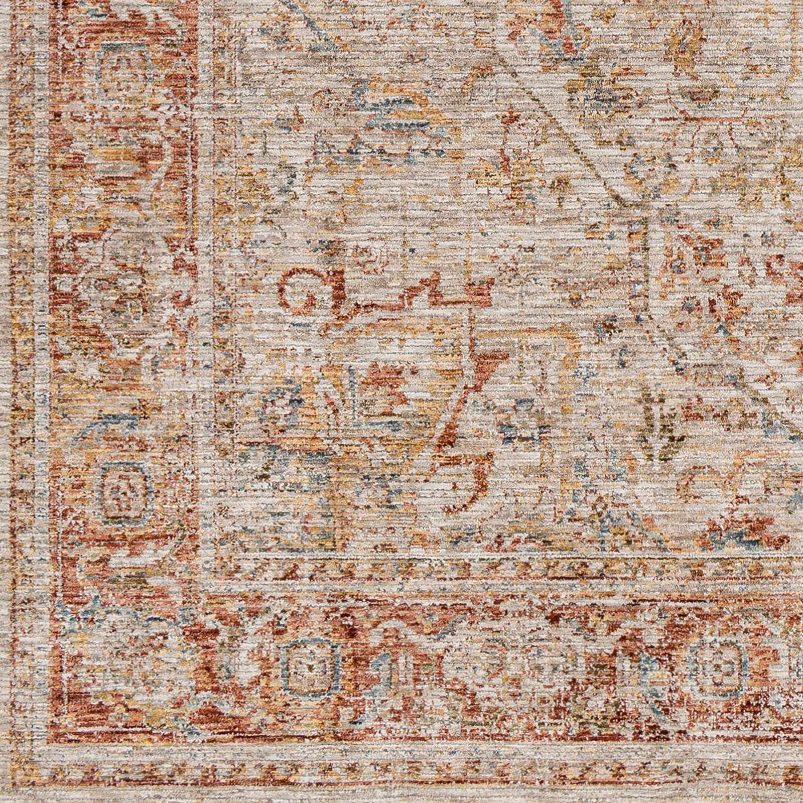 Cress Rust Rich Textured Traditional Rug - Image 6