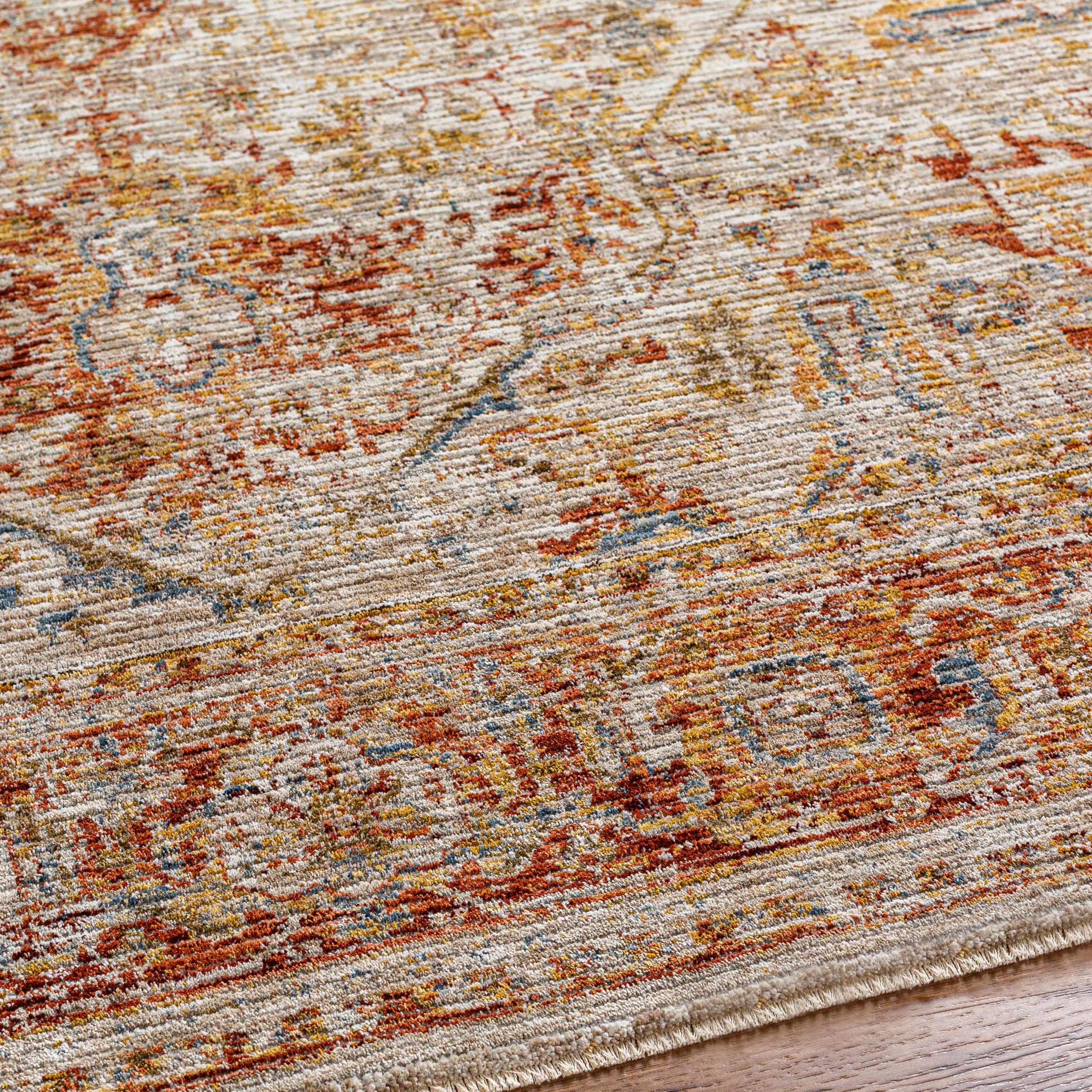Cress Rust Rich Textured Traditional Rug - Image 7