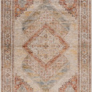 Moya Tan Rich Textured Traditional Rug