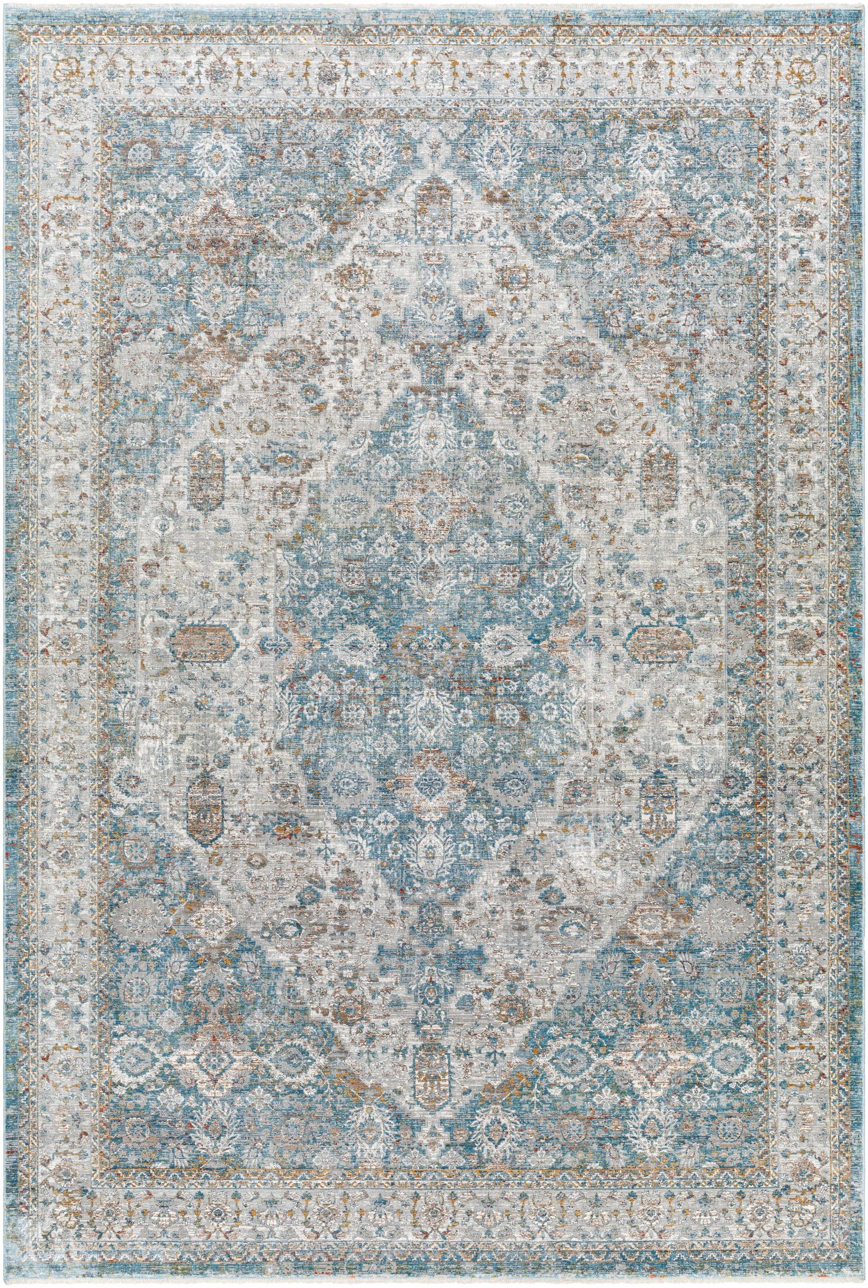 Honon Blue Medallion Area Rug