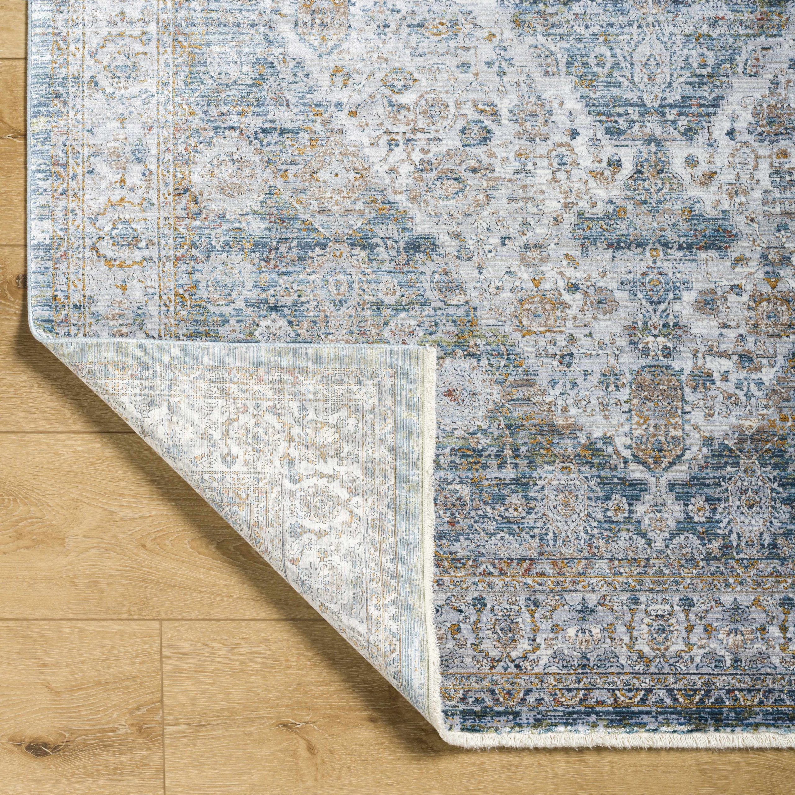 Honon Blue Medallion Area Rug - Image 4