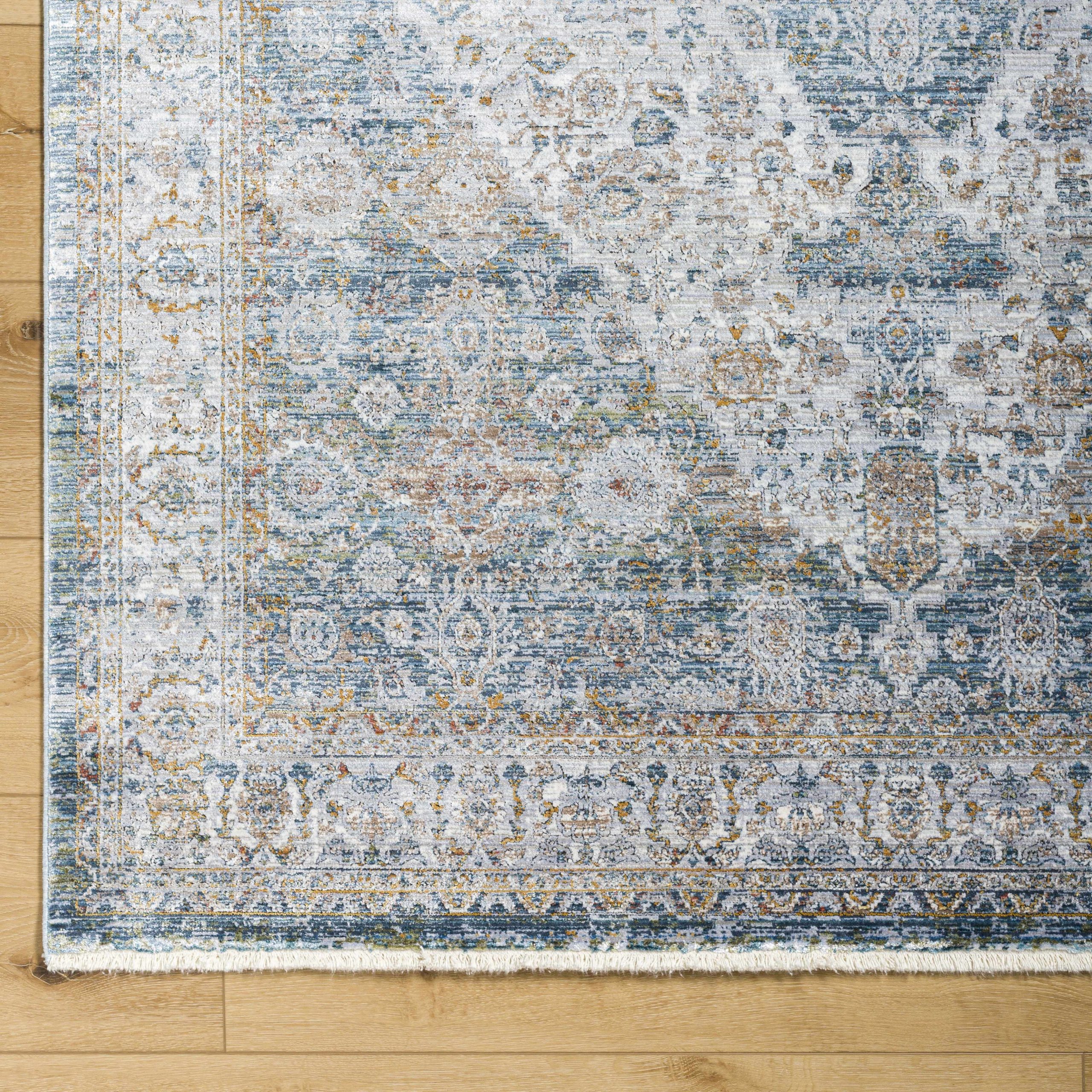 Honon Blue Medallion Area Rug - Image 5