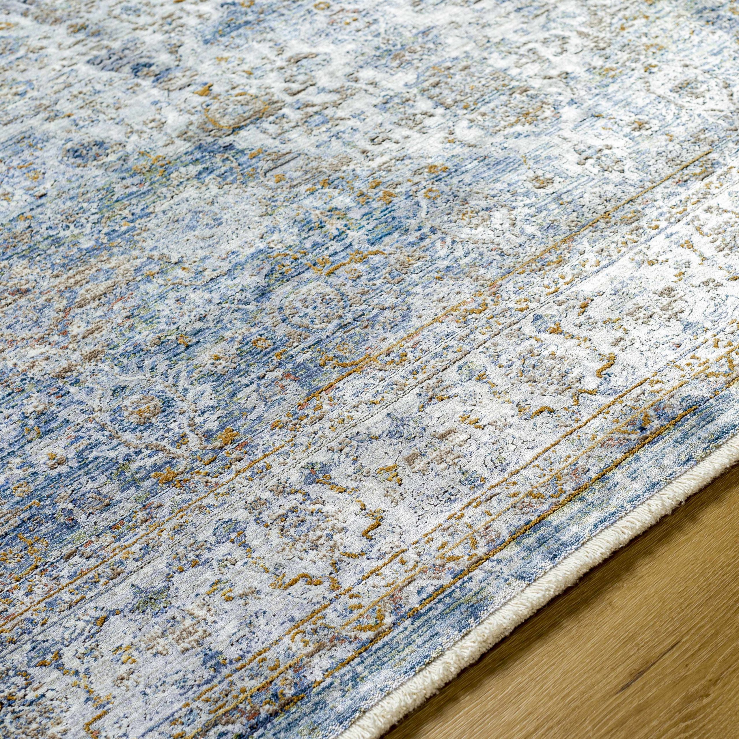Honon Blue Medallion Area Rug - Image 6