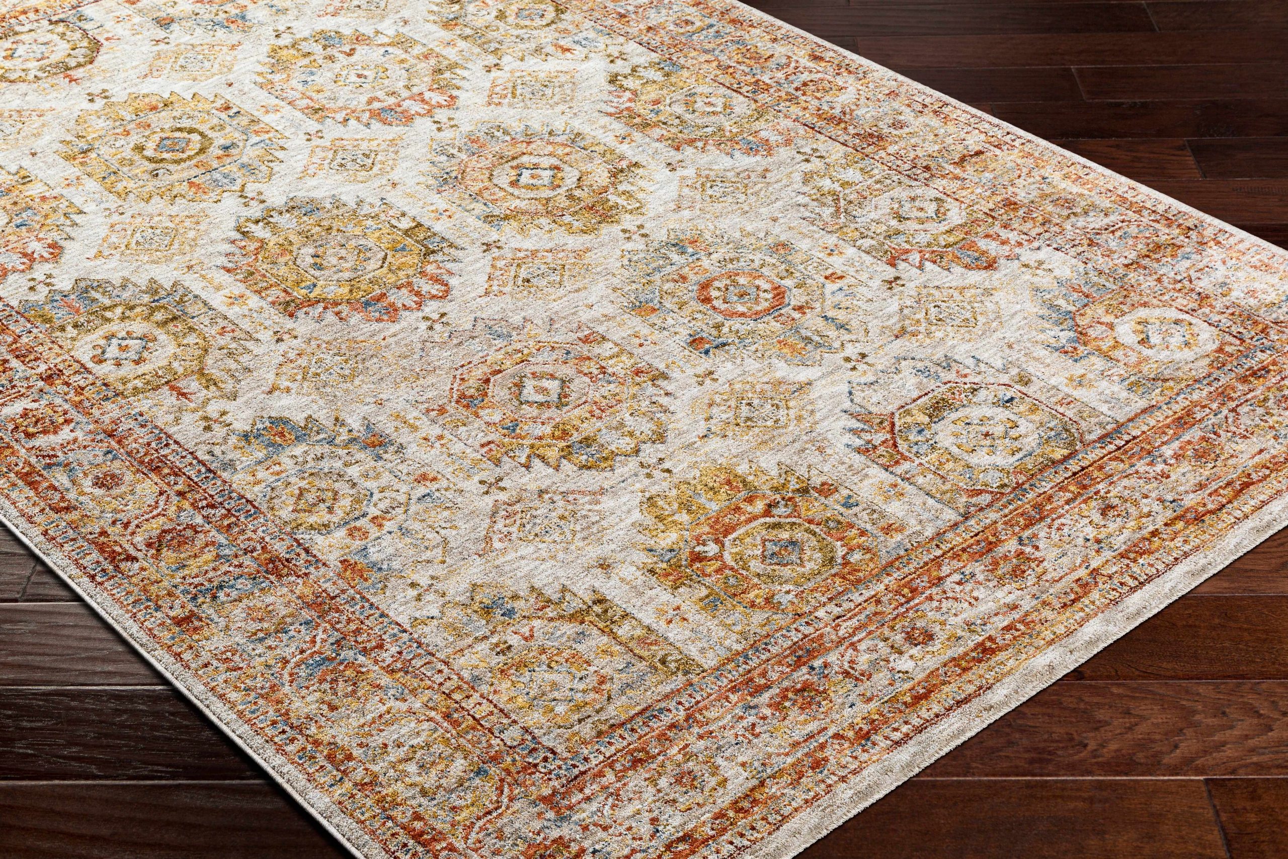 Crescentia Cream Textured Rug with Fringes - Image 6