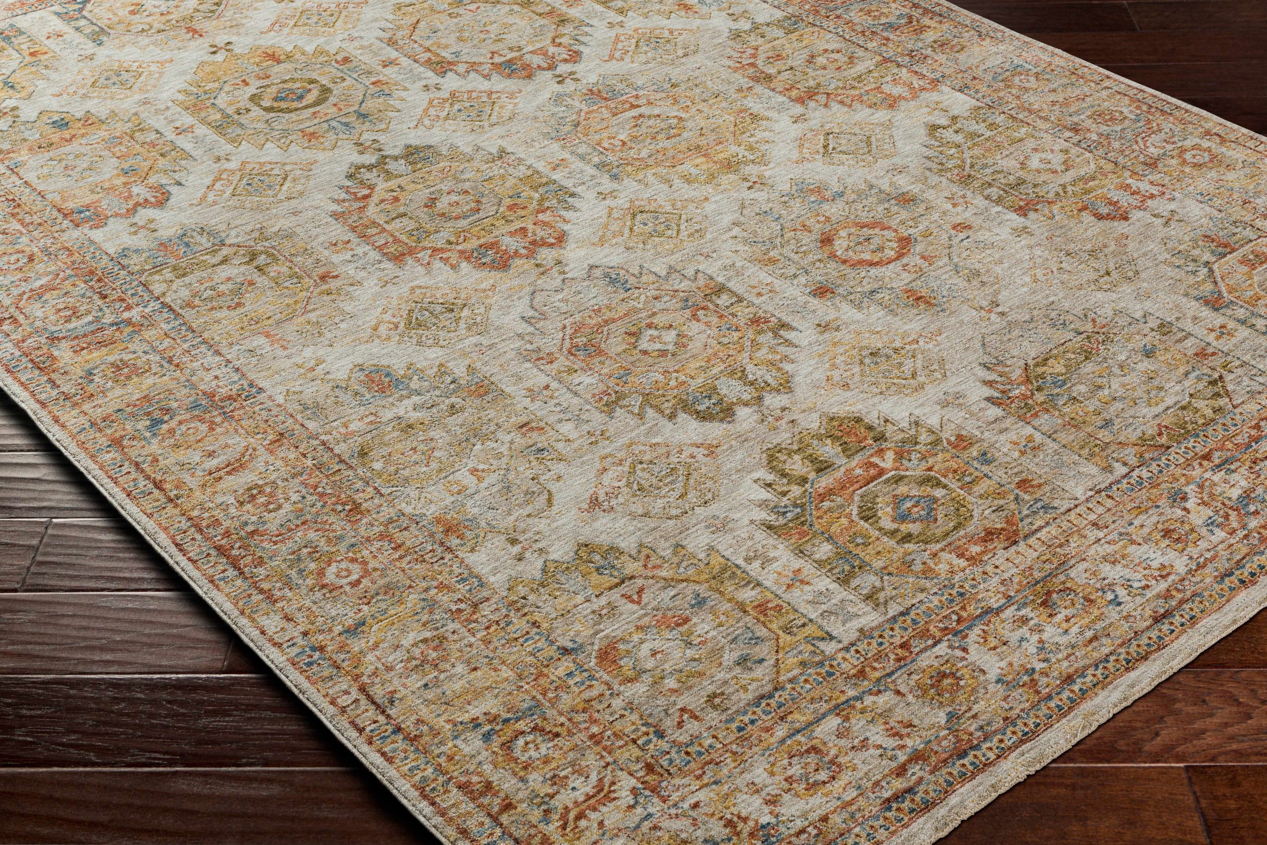 Crescentia Cream Textured Rug with Fringes - Image 4
