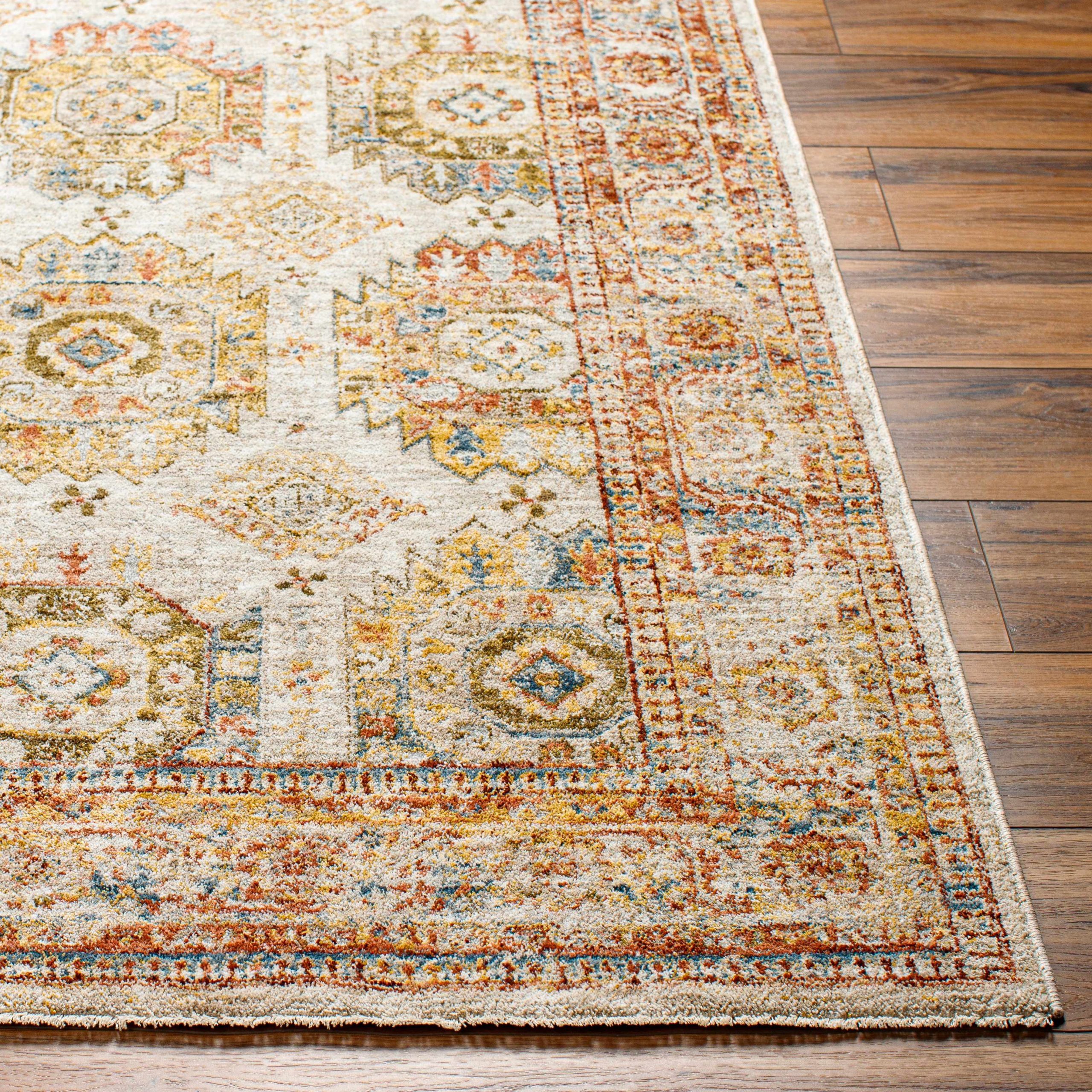 Crescentia Cream Textured Rug with Fringes - Image 5