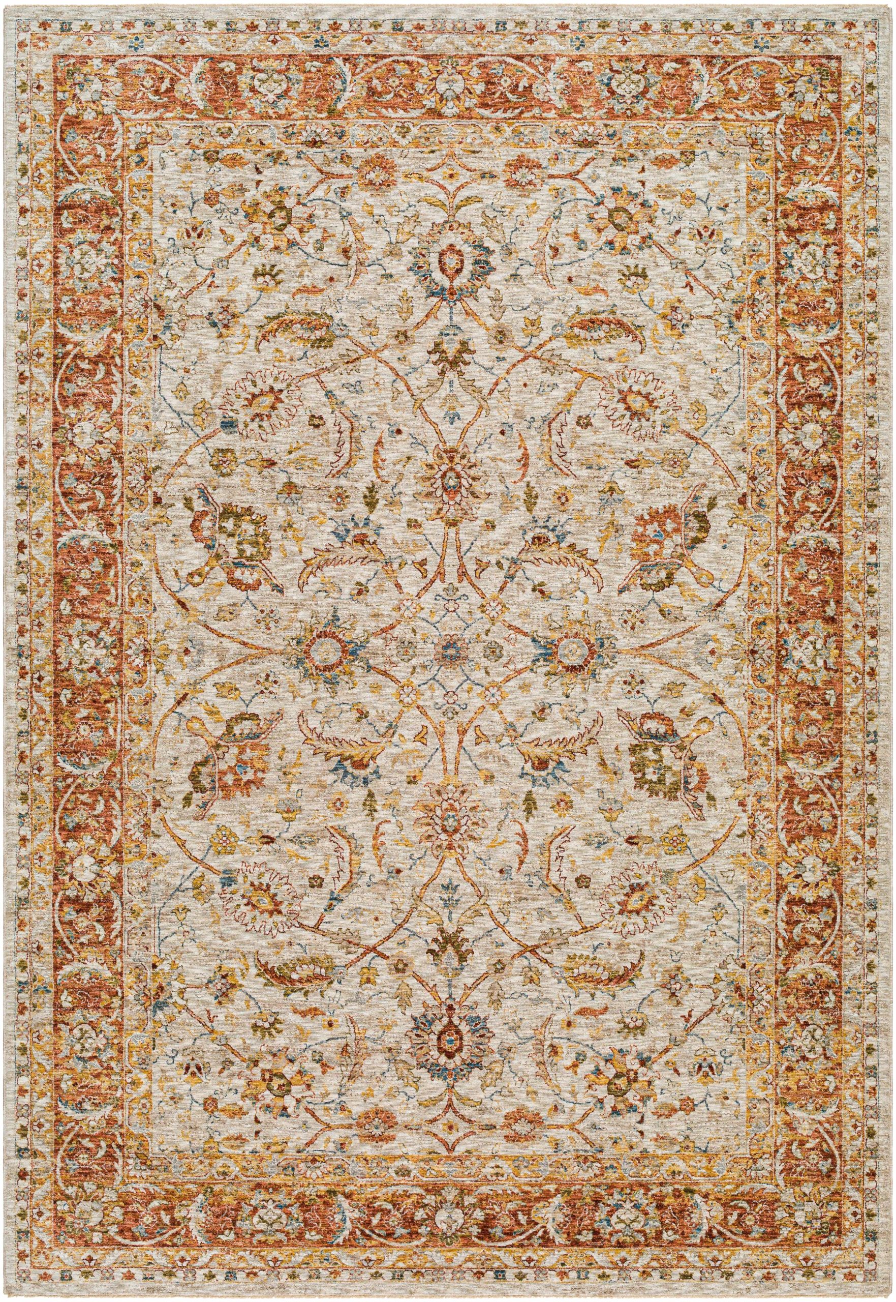 Dyan Cream Textured Rug with Fringes - Image 2
