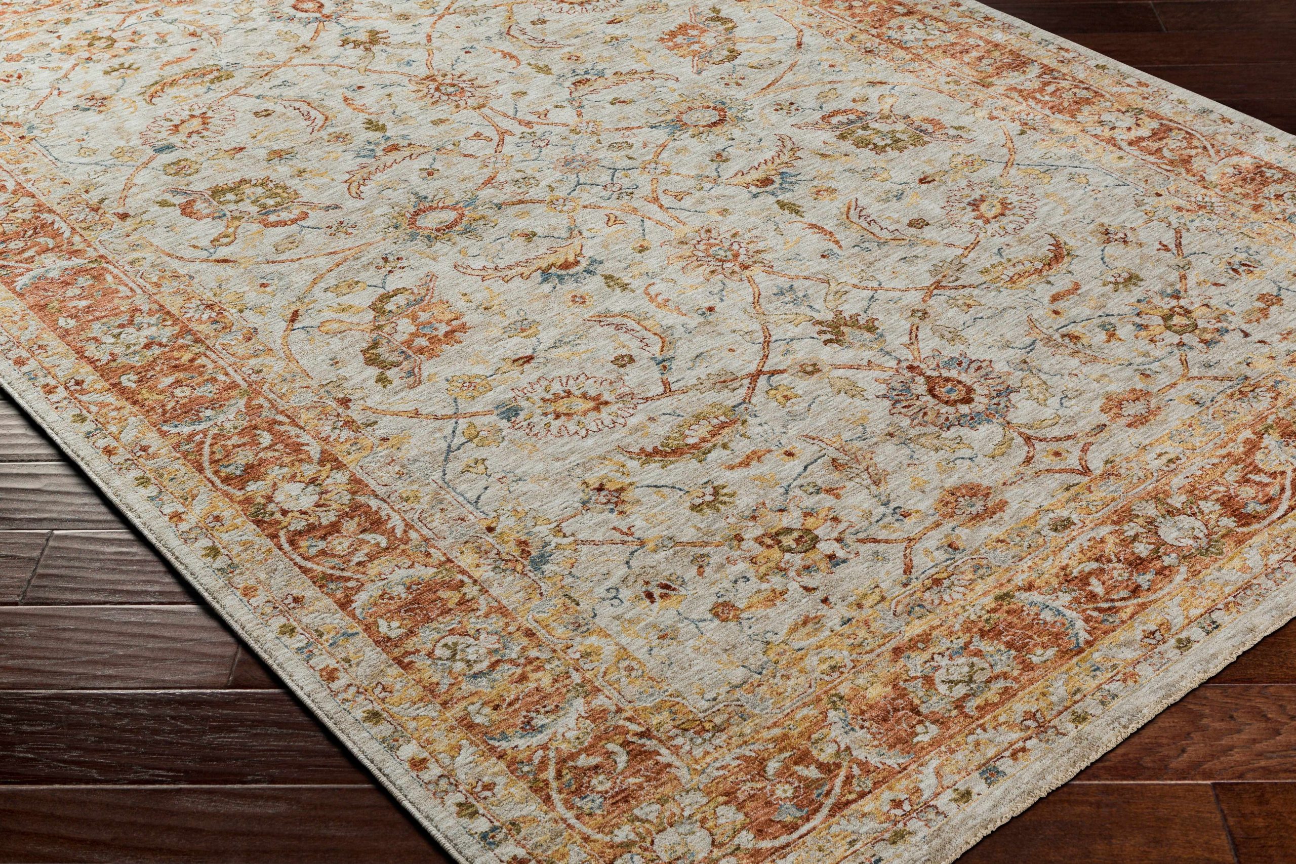 Dyan Cream Textured Rug with Fringes - Image 5