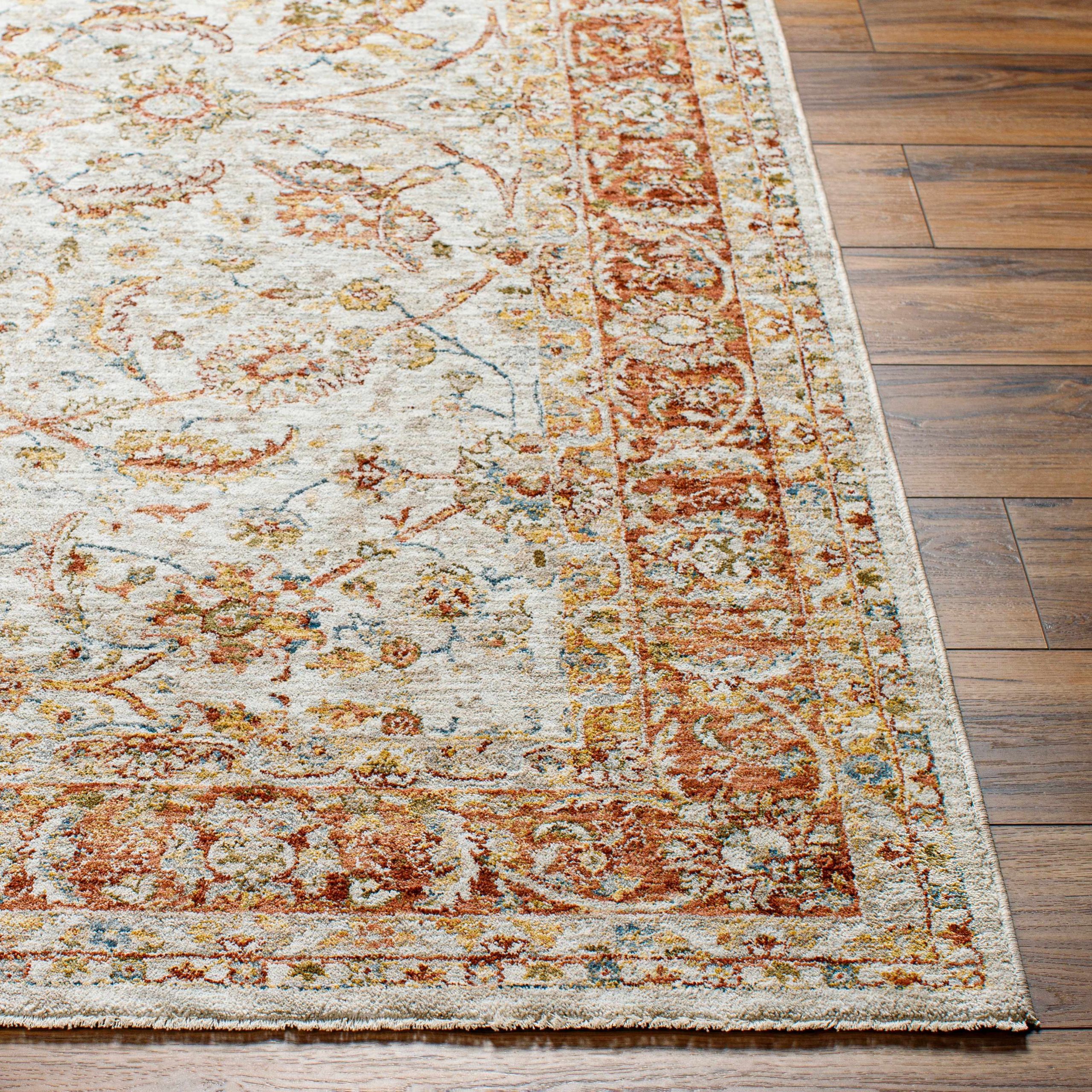 Dyan Cream Textured Rug with Fringes - Image 6