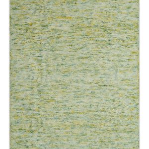 Custom Made Solid Green And Ivory Hand Tufted Natural Wool Area Rug