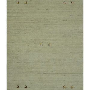 Solid Plain Beige and Charcoal Hand loom Multi size wool area Rug