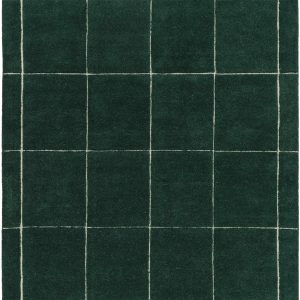 Siarl Green Checkered Area Rug