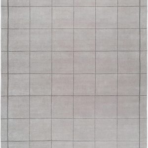 Siarl Gray Checkered Area Rug