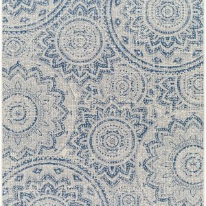 Ayala Blue Durable Outdoor Rug
