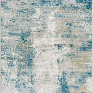 Duval Blue Abstract Area Rug