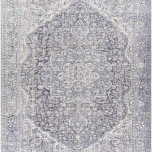 Tavas Blue Persian Style Washable Rug - Clearance