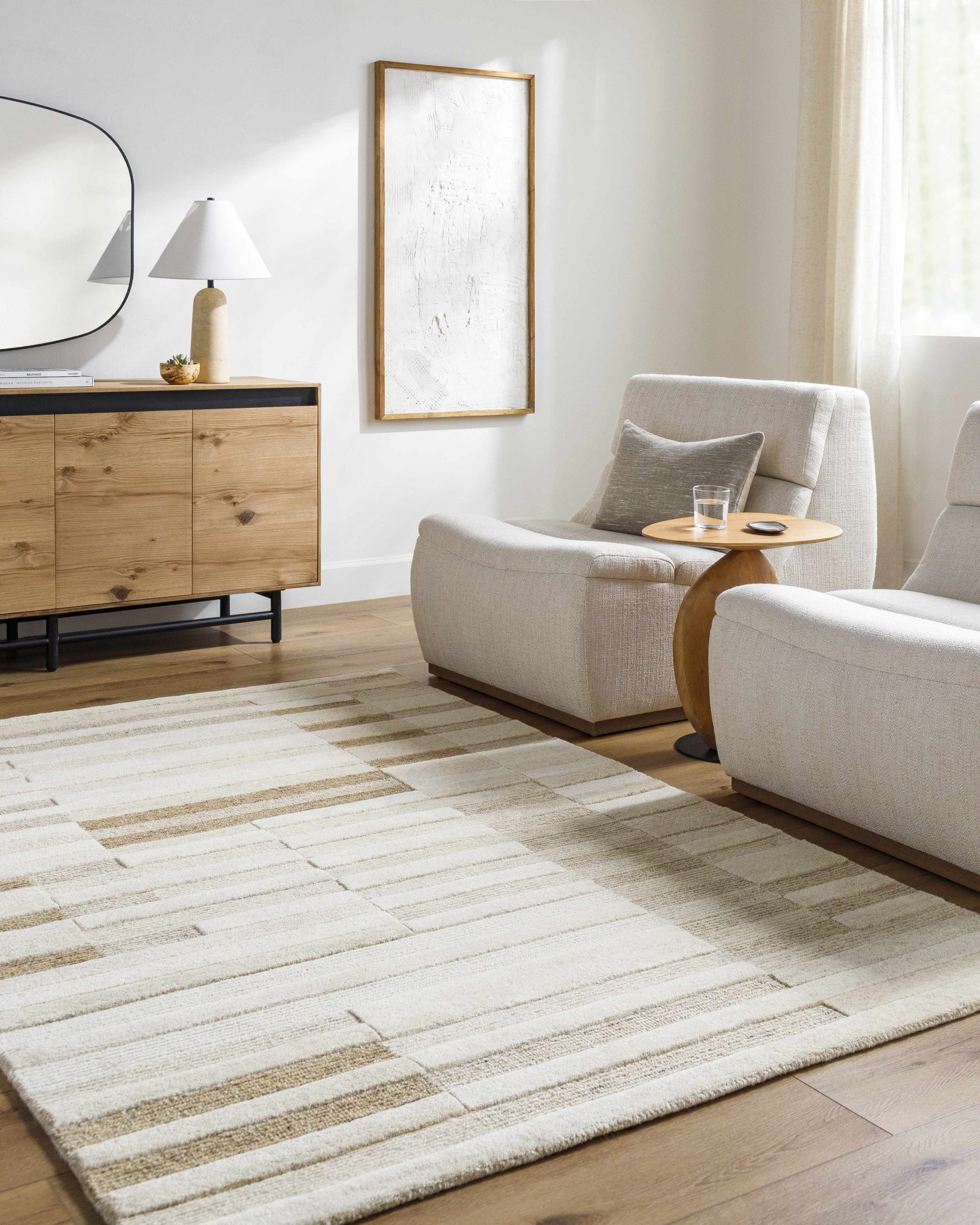 Tavia Broken-Striped Area Rug - Image 2
