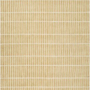 Finial Yellow Wool Area Rug