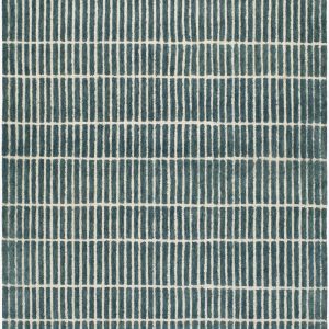 Finial Blue Wool Area Rug