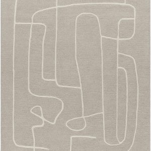 Vatsa Gray Abstract Area Rug