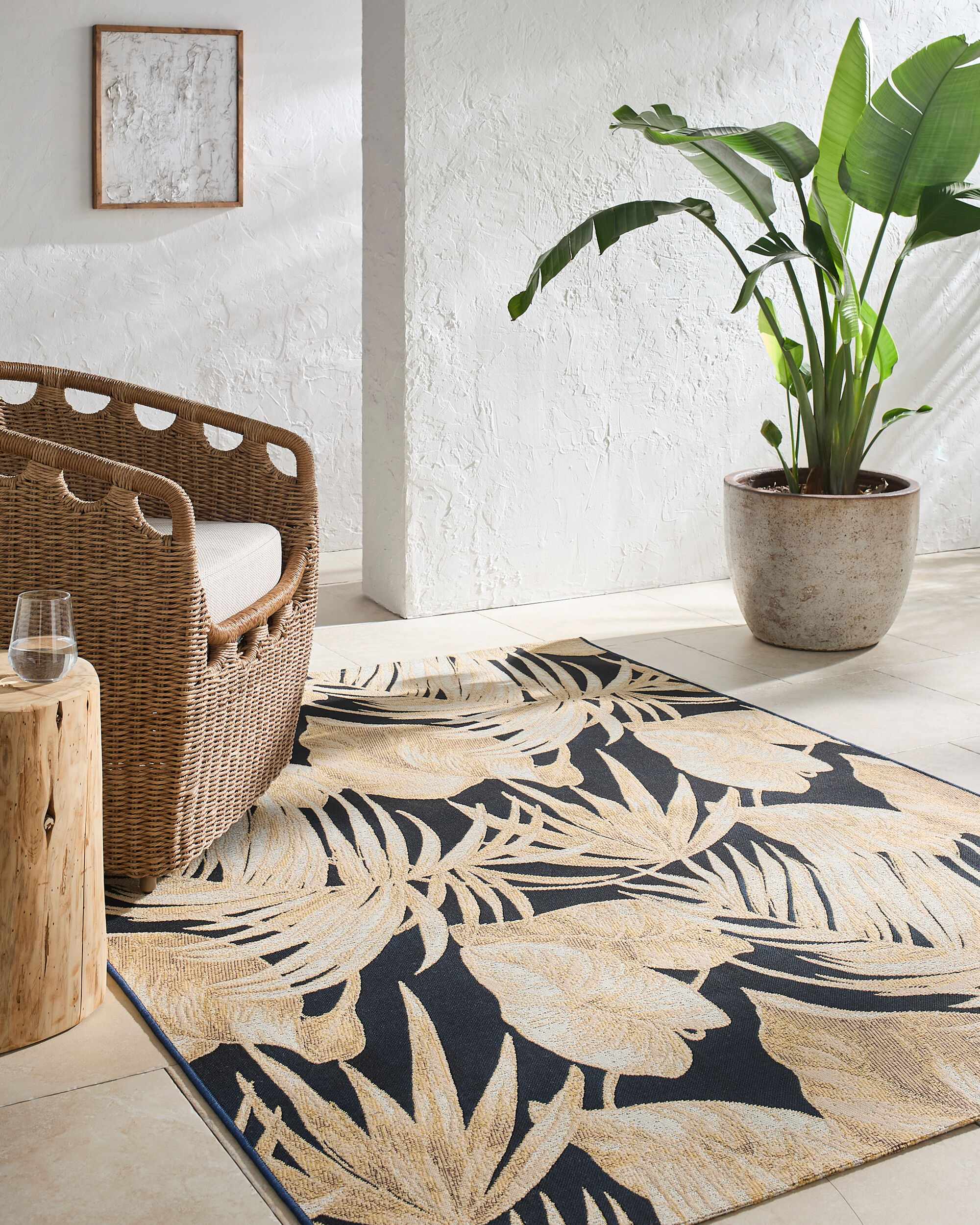 Amirah Midnight Blue Outdoor Area Rug - Image 2