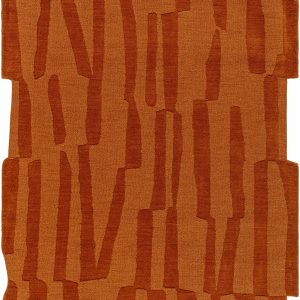 Yonah Orange Abstract Area Rug
