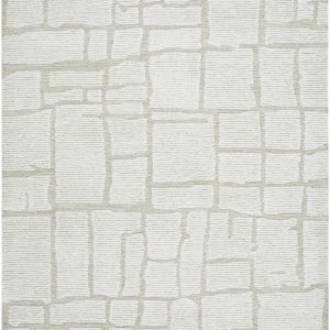 Yetty Silver Grid Wool Rug