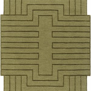 Yavor Green Geometric Area Rug