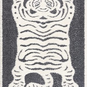 Zane Charcoal Tibetan Tiger Plush Rug